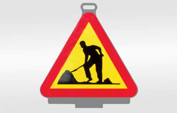 VARNINGSSKYLT MED HANDTAG